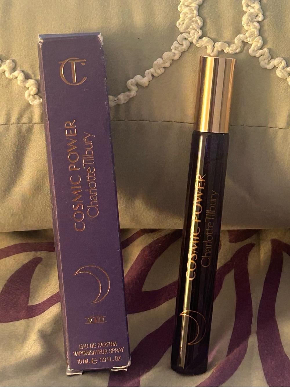 NWT Charlotte Tilbury Cosmic Power Rollerball in Deep Purple with Gold Cap